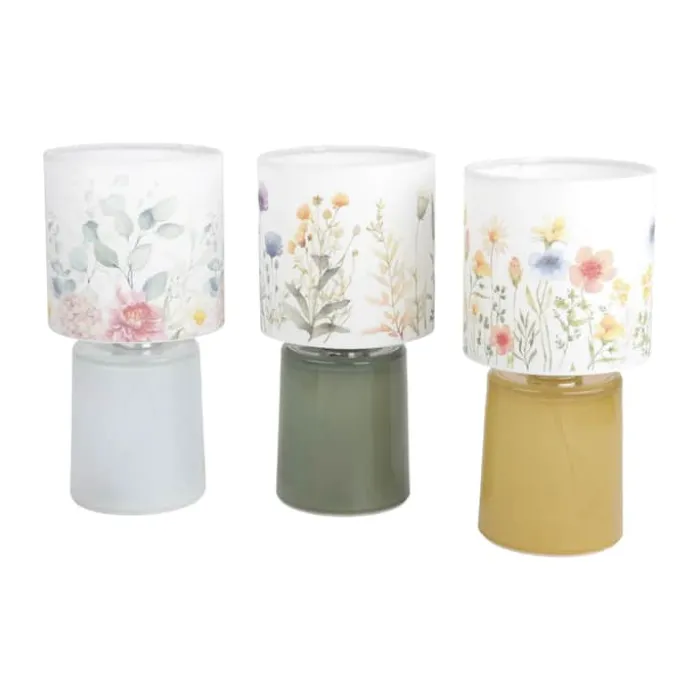 CASA Living Bordlampe H 22 cm - Glas/bomuld - Grøn