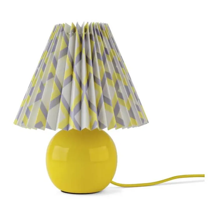 CASA Living Bordlampe H 26 cm - Keramik - Gul