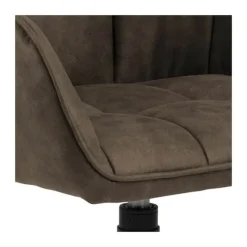 CASA Living Brenda Spisebordsstol H 84,5 x B 59 x D 54,5 cm - Metal/stof - Lysebrun/sort