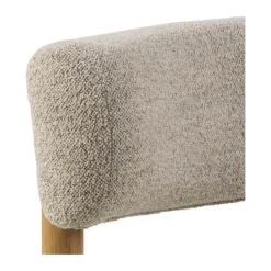 CASA Living Burley Lounge Stol H 75 x B 66,5 x L 69 cm - Egetræ/stof - Beige