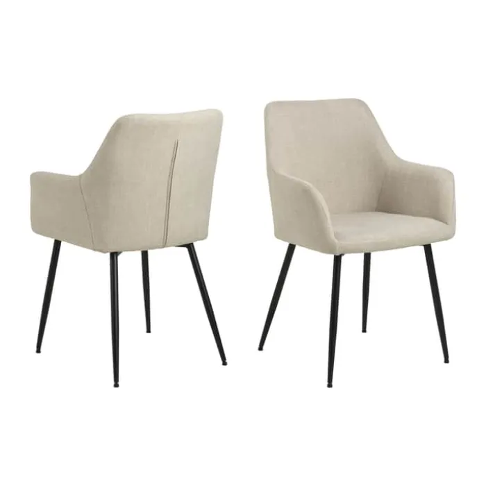 CASA Living Cadiz Spisebordssæt - 5 dele Stål/egetræ - Beige