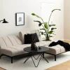 CASA Living Caix Sovesofa H 87 x B 198 x D 95 cm - Metal/stof - Beige