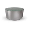 CASA Living Cangas Sofabord Ø 80 x H 41,5 cm - Sten/metal - Grøn