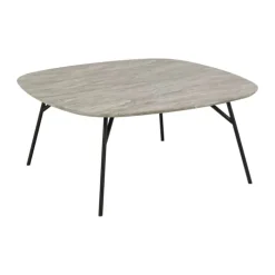 CASA Living Caracas Sofabord H 40 x B 90 x L 90 cm - Papir/stål - Grå
