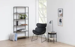 CASA Living Cazar Loungestol H 90,5 x B 69 x D 78,5 cm - Metal/polypropylen - Sort