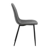CASA Living Celia Spisebordsstol - 4 stk. H 86 x B 44 x L 54 cm - Stål/stof - Mørkegrå
