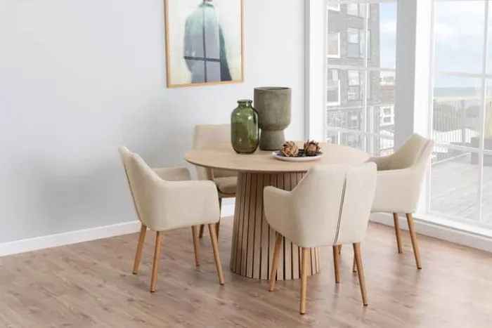 CASA Living Christo Spisebord Ø 120 x H 75 cm - Egetræsfiner - Mat Natur