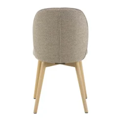 CASA Living Cindy Spisebordsstol - 2 stk H 89 x B 49 x D 56 cm - Stof/gummitræ - Beige