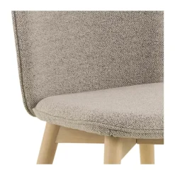 CASA Living Cindy Spisebordsstol - 2 stk H 89 x B 49 x D 56 cm - Stof/gummitræ - Beige