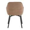 CASA Living Clara Spisebordsstol H 83,5 x B 58,5 x D 55,5 cm - Stof/stål - Rosewood/mat sort