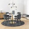 CASA Living Corby Spisebord Ø 105 x H 75 cm - Marmor/metal - Hvid