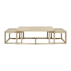 CASA Living Cornus Sofabordssæt H 50 x B 60 x L 120 cm - Egetræ/finer - Natur