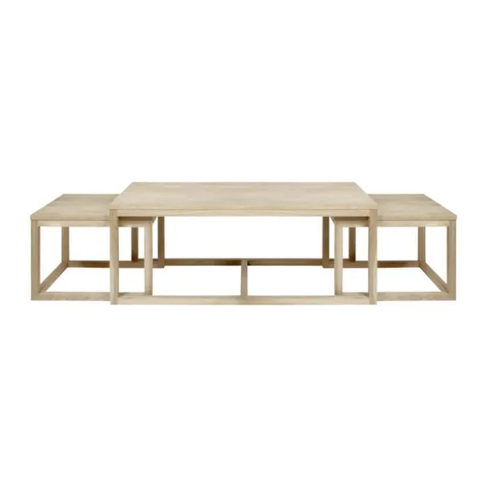 CASA Living Cornus Sofabordssæt H 50 x B 60 x L 120 cm - Egetræ/finer - Natur