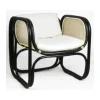 CASA Living Cube Stol H 65 x B 65 x D 65 cm - Rattan - Sort/Lys natur
