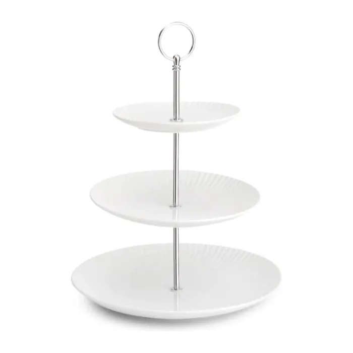 CASA Living Daisy Etagere H 31 cm - Porcelæn - Hvid