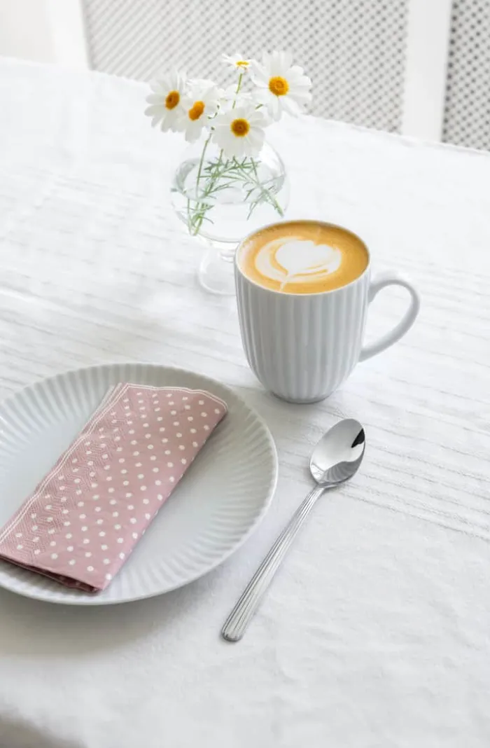 CASA Living Daisy Latteske - 4 stk. Genanvendt rustfrit stål - Blank