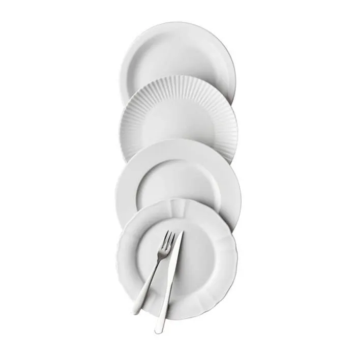 CASA Living Daisy Middagstallerken Ø 27 cm - Porcelæn - Hvid