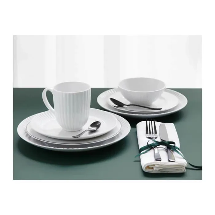 CASA Living Daisy Middagstallerken Ø 27 cm - Porcelæn - Hvid