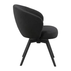 CASA Living Darlene Spisebordsstol H 80 x B 58,5 x D 60 cm - Stof/stål - Antracit