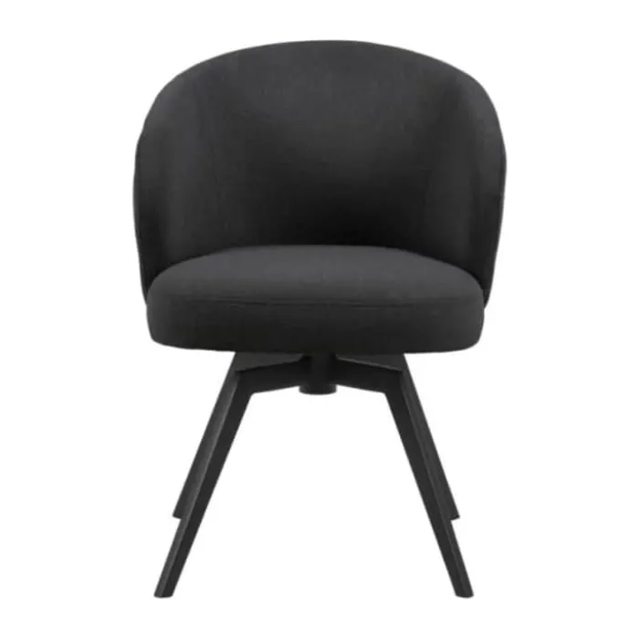 CASA Living Darlene Spisebordsstol H 80 x B 58,5 x D 60 cm - Stof/stål - Antracit
