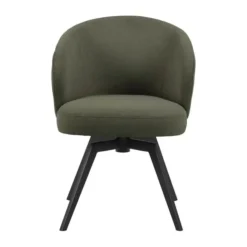 CASA Living Darlene Spisebordsstol H 80 x B 58,5 x D 60 cm - Stof/stål - Mørkegrøn