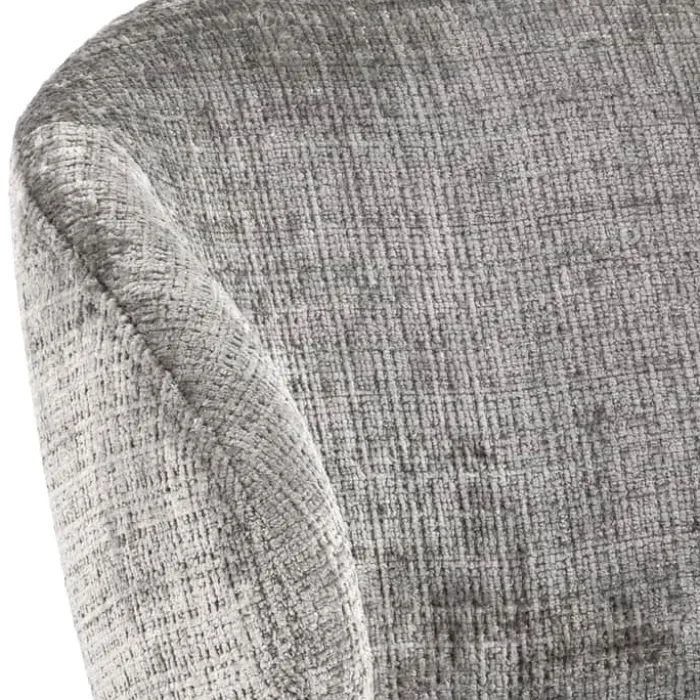 CASA Living Darlene Spisebordsstol H 80 x B 58,5 x D 60 cm - Stof/stål - Lysegrå