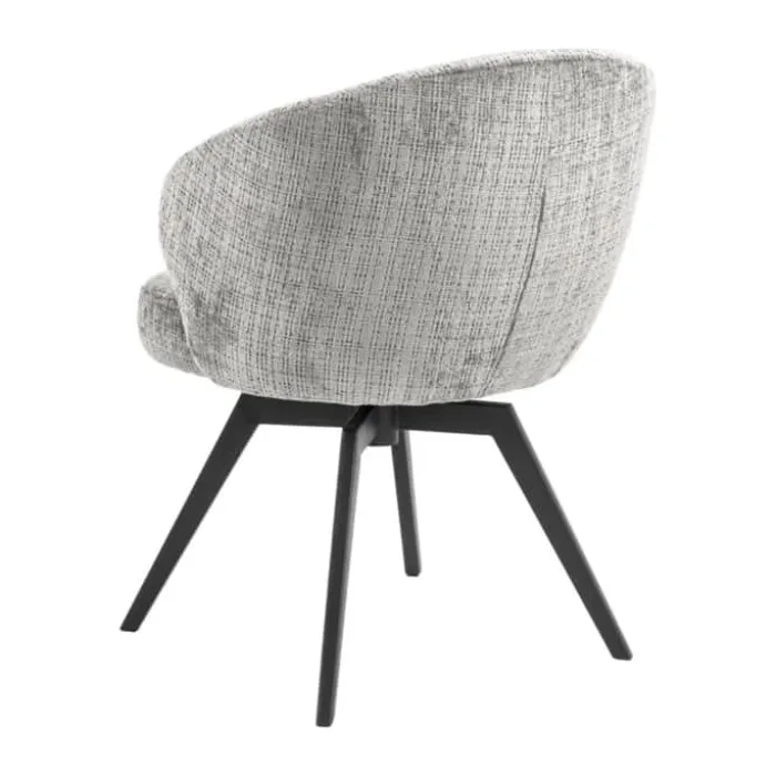CASA Living Darlene Spisebordsstol H 80 x B 58,5 x D 60 cm - Stof/stål - Lysegrå