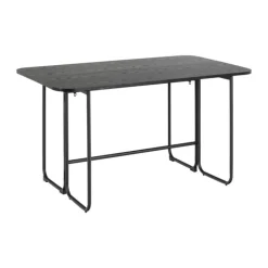 CASA Living Darlington Spisebord H 77 x B 80 x L 140 cm - Melamin/stål - Sort