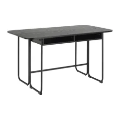 CASA Living Darlington Spisebord H 77 x B 80 x L 140 cm - Melamin/stål - Sort