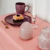 CASA Living Dekorationsæg H 11,5 cm - Glas - Lyserød