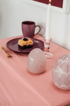 CASA Living Dekorationsæg H 11,5 cm - Glas - Lyserød