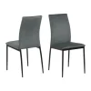 CASA Living Demina Spisebordsstol - 4 stk. H 92 x B 43,5 x D 53 - Metal/stof - Mørkegrå