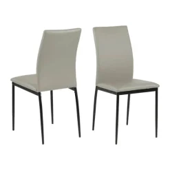 CASA Living Demina Spisebordsstol - 4 stk. H 92 x B 43,5 x D 53 - Metal/stof - Taupe