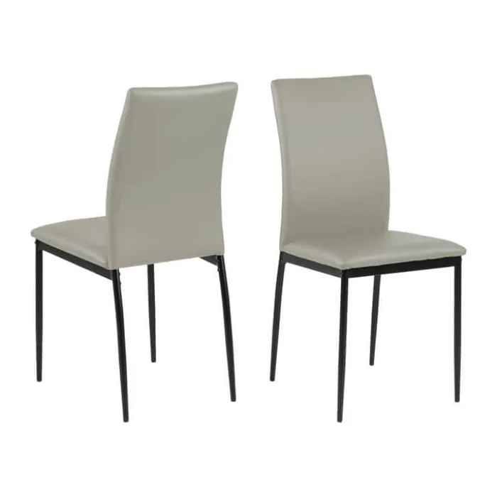 CASA Living Demina Spisebordsstol - 4 stk. H 92 x B 43,5 x D 53 - Metal/stof - Taupe