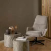 CASA Living Dice Sofabordssæt - 2 stk Ø 58/50 x H 40/35 cm - MDF/papir - Grå