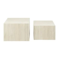 CASA Living Dice Sofabordssæt - 2 stk H 40 x B 58 x L 58 cm - MDF/papir - Beige