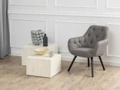 CASA Living Dice Sofabordssæt - 2 stk H 40 x B 58 x L 58 cm - MDF/papir - Beige