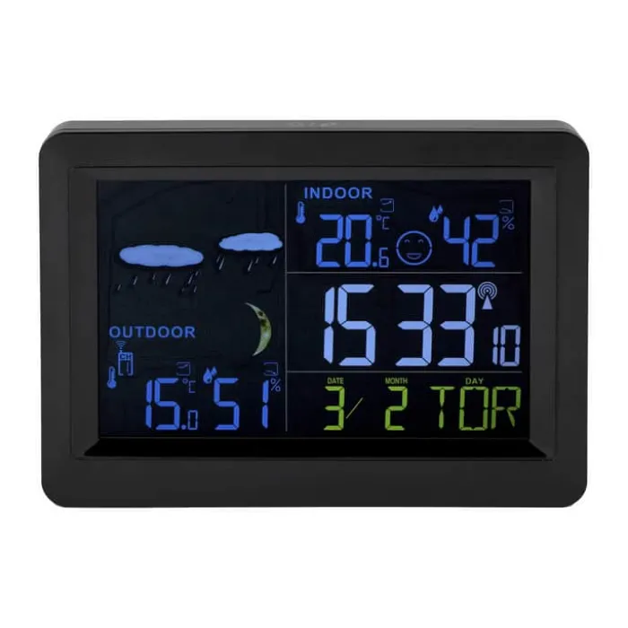 CASA Living Digital Vejrstation H 11,5 x L 16 cm - Sort