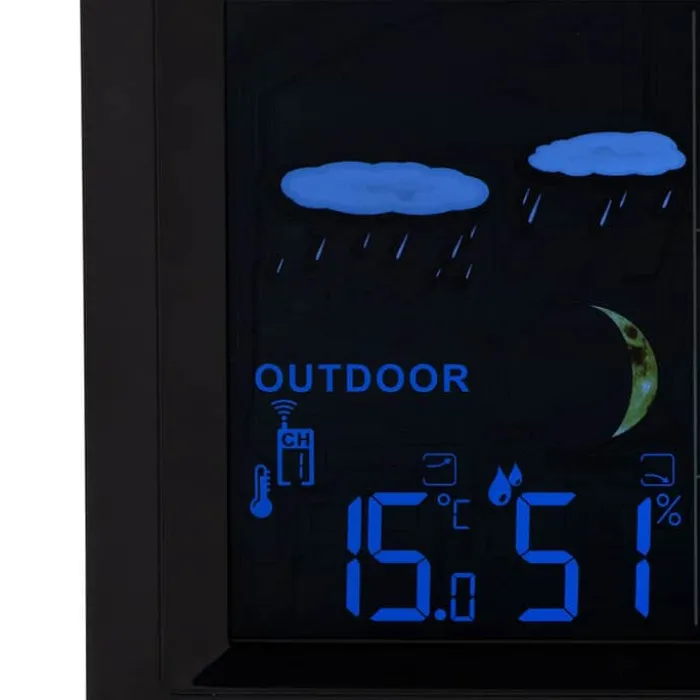 CASA Living Digital Vejrstation H 11,5 x L 16 cm - Sort