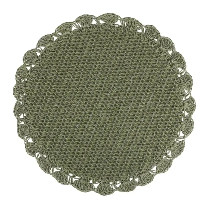 CASA Living Dækkeserviet Ø 38 cm - Papir - Grøn