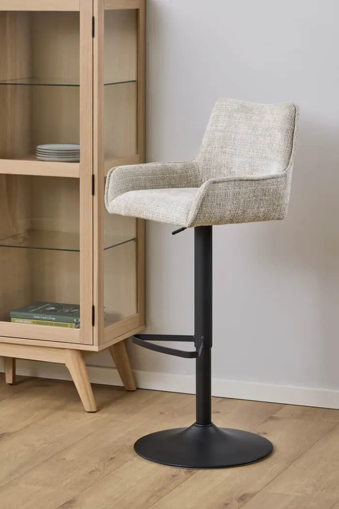 CASA Living Eddie Barstol H 114 x B 51 x L 50,5 cm - Stål/jute - Beige