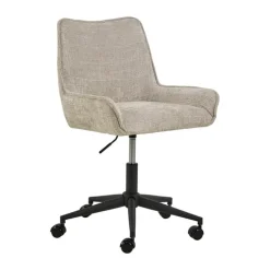 CASA Living Eddie Skrivebordsstol H 90,5 x B 57 x L 59,5 cm - Stål/jute - Beige