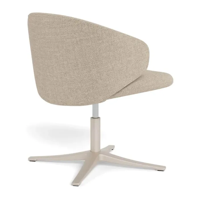 CASA Living Ella Loungestol H 71 x B 57 x D 47 cm - Stof/stål - Beige