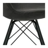 CASA Living Eris Spisebordsstol - 2 stk. H 85,5 x B 48,5 x D 54 cm - Stof/pulverlakeret metal - Antracit