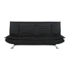 CASA Living Faith Sovesofa H 91 x B 98 x L 196 cm - Stål/stof - Sort