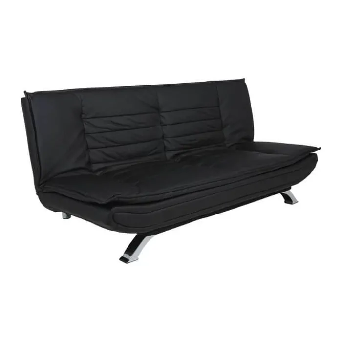 CASA Living Faith Sovesofa H 91 x B 98 x L 196 cm - Stål/stof - Sort
