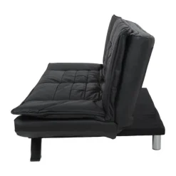 CASA Living Faith Sovesofa H 91 x B 98 x L 196 cm - Stål/stof - Sort
