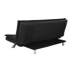 CASA Living Faith Sovesofa H 91 x B 98 x L 196 cm - Stål/stof - Sort