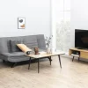 CASA Living Faith Sovesofa H 91 x B 98 x L 196 cm - Stål/stof - Lysegrå