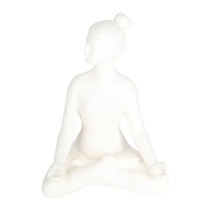 CASA Living Figur - Dame H 20,7 cm - Stentøj - Mat hvid